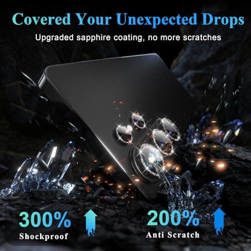 YWXTW Camera Lens Protector for Samsung Galaxy S26 Ultra, [5X Stronger] Glitter Bling Individual Metal Ring Tempered Glass Camera Cover for Galaxy S26 Ultra Accessories, 1 Set - Thumbnail 3