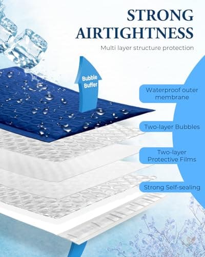 GSSUSA Bubble Mailers 4x8 100 Pack,Blue Padded Envelopes Selfseal,Usable Size 4x7 Small Bubble Envelopes Shipping Bags for Shipping Supplies,Card,Jewelry Packaging,Small Business Packaging Supplies - Thumbnail 5