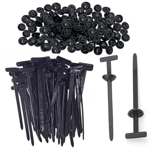 20PCS Upgraded Universal Cable Tie Buckle Dual-Side Insert Self-Locking Nylon Cable Zip Ties with Pin & Button Plastic Heavy-Duty Zip Tie UV Resistant Automotive Zipper Clips for Cars Daily Fixing