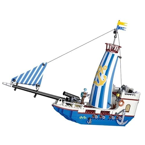 Xbert brix Pirate Ship Building Set, Sailboat Model Toy with Cannons, Anchor and Sails, Nautical Adventure Boat Building Blocks Kit for Kids, Ideal Gift for Boys and Girls, Ages 6+ - Image 1