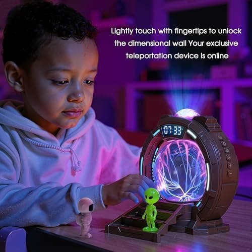 L LOHAS LED Galaxy Projector Night Light, Space Portal Night Light with Static Electricity Ball with Stargate, White Noise Sound Machine, Bluetooth Music, Clock/Timing Globe Lamp for Bedroom - Thumbnail 2