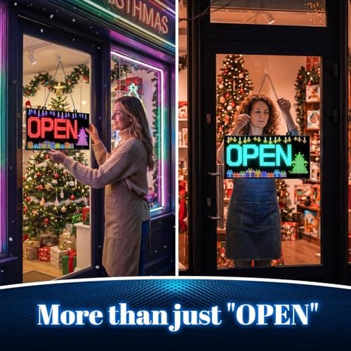 Programmable LED Open Signs,Multiple Open Dynamic and Static Effects,App Control, for Business Window Glass Cafes Bar - Thumbnail 3