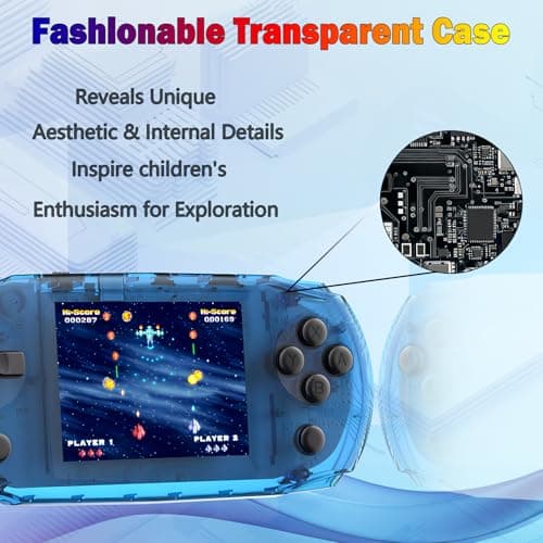 3.2" IPS Large Screen Handheld Game Console for Kids Preloaded 100 Retro Video Games, Portable Gaming System Rechargeable Battery, Mini Travel Electronic Toy Gifts for Boys Girls (Blue) - Thumbnail 4