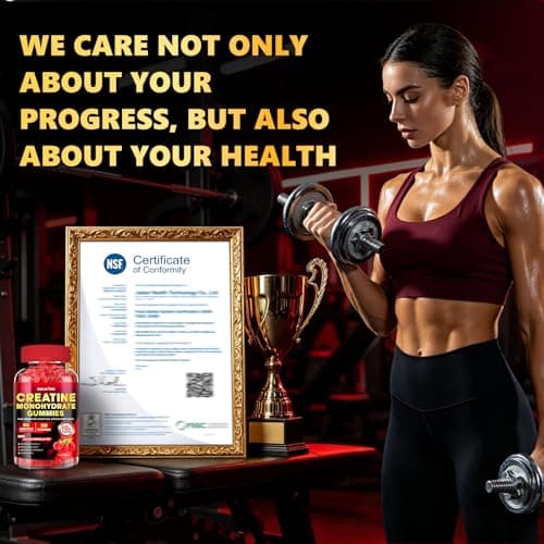 ZELKORE Creatine Monohydrate Gummies 6000mg for Men & Women, Sugar Free Creatine Gummy for Pre & Post Workout, High Absorption Supplement with BCAA, Support Boost Strength, Endurance & Muscle Recovery - Thumbnail 2