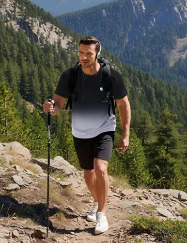 PINSPARK Crewneck Workout Shirts for Men Quick Dry Running Athletic Tee Shirts Mens Lightweight Short Sleeve Casual Basic Tops S - Thumbnail 6