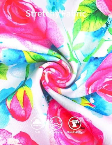 Tziharora Leotards for Girls Gymnastics Size 7-8 Years Old Long Sleeve Gym Leos Pink Rose Dance Bodysuits - Thumbnail 6