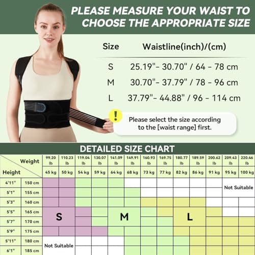 Back Brace Posture Corrector for Women and Men, 4-Point Back Support System for Upper/Lower Back Pain Relief, Scoliosis & Hunchback Correction, Adjustable & Breathable Shoulder Straightener, Medium - Thumbnail 4
