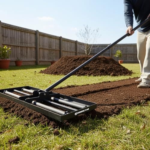G GREENLY-AG 30" Heavy Duty Lawn Leveling Rake, 6.5FT Soil Leveler Tool - Thumbnail 2