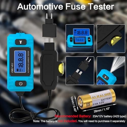 Ansbell Car Circuit Tester Fuse Tester Automotive Current Tester Blade Fuse Max 48V, Circuit Measure AmpFuse Buddy, Automotive Blade Checker Fuses Box Current Test - Thumbnail 2