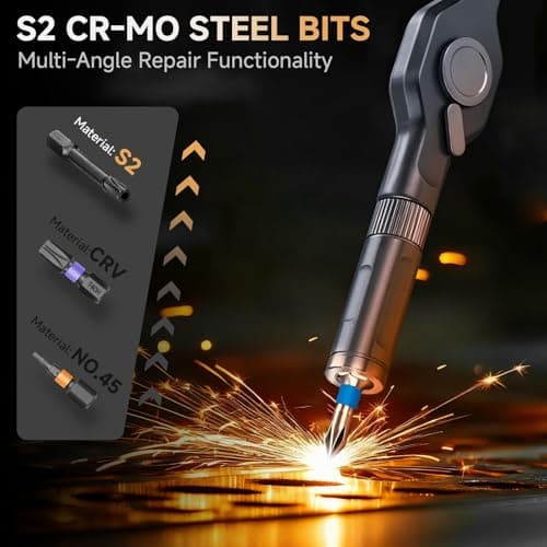 42 in 1 Magnetic Screwdriver Set, DIY Ratchet Screwdriver Set, Multi Bit Screw Drive with Storage Case, Portable Compact Repair Tool Kit for Gifts, Furniture, Computer, Bicycle - Thumbnail 2