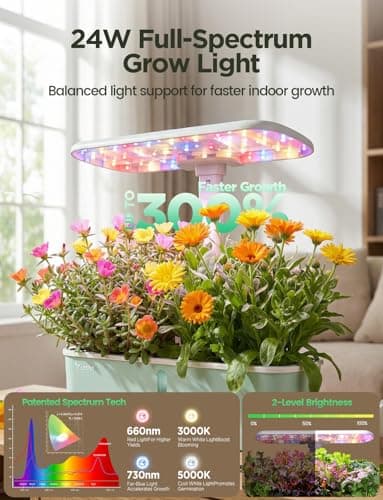 LetPot LPH-Air Hydroponics Growing System Kits, APP & WiFi Controlled Smart Indoor Garden with Adjustable 24W Grow Light Full Spectrum, 10 Pods Planter Indoor Gardening for Gifts, Kitchen, Vegetable - Thumbnail 3