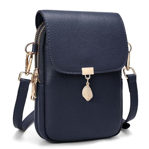 Kiss Sea Women Leather Small Crossbody Bags Multi Pocket CellPhone Crossbody Purse with Card Slots for Travel - Image 1