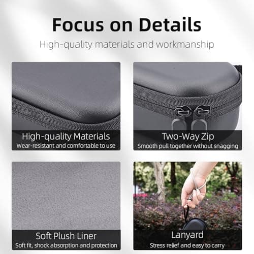 BRDRC Carrying Case for DJI Osmo Pocket 3, Portable Hard Storage Case, Carry Bag Pocket 3/Xtra Muse Accessories (Black) - Thumbnail 5