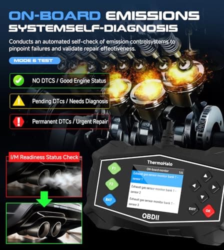 ThermoHalo Professional OBD2 Scanner Car Diagnostic Tool, OBDII EOBD Code Reader, Enhanced Check Car Engine Light Diagnostic Scan Tool, Upgraded Fault Code Scanner for All Vehicles from 1996 - Thumbnail 4