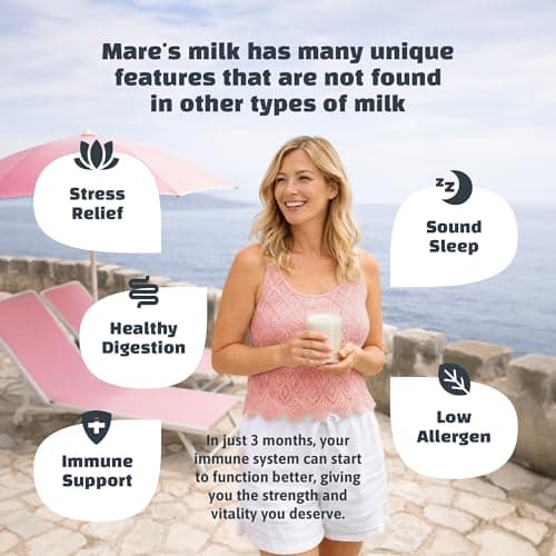 Milk Wealth™ Pure Mare Colostrum Powder 50g | Freeze-Dried Supplement | Gut Health & Immune Support | Unflavored & IgG | Alternative to Bovine Colostrum | 25 Single-Serve Packets (2g Each) - Thumbnail 4