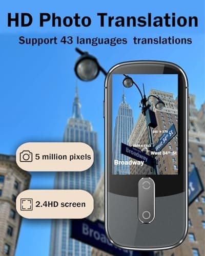 Wooask Language Translator Device, AI Translator Device W09 No WiFi Needed, Two Way Real Time Translator with 144 Languages, Voice/Offline/Photo Translation for Travel, Business, Learning (Grey) - Thumbnail 5