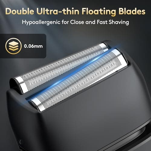 Brightup Electric Foil Shavers for Men - Smooth & Close Electric Razor for Men with Pop Up Trimmer - Wet Dry Shaving/Travel Lock/LED Display/IPX6 Waterproof - Thumbnail 3