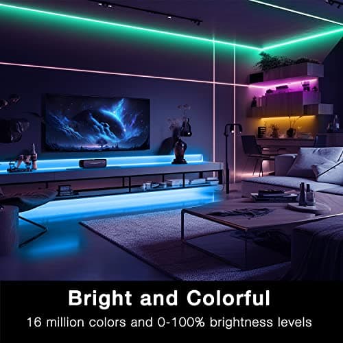 DAYBETTER Smart WiFi Led Lights 100ft, Tuya App Controlled Led Strip Lights, Work with Alexa and Google Assistant, Timer Schedule, Color Changing Led Lights for Bedroom Party Kitchen - Thumbnail 3