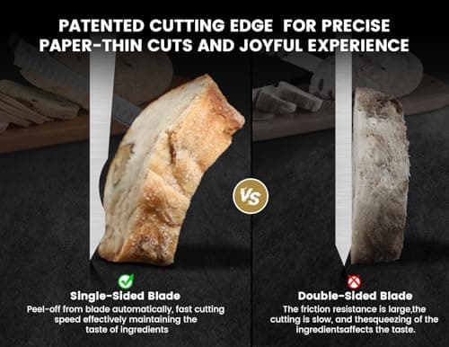 CoquusAid Bread Knife for Homemade Bread, 10.6 Inch Multifunction Serrated Knife, Razor Sharp Slicer, High Carbon German Steel Bread Cutter, Ergonomic Handle Design for Sourdough Turkey Fruit Cutting - Thumbnail 4