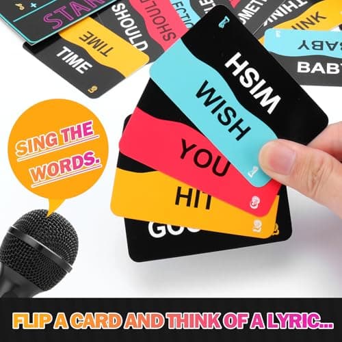 Mity rain Music Party Games - Fast-Paced Music Trivia Card Games for 2-10 Players | Fun Family Games & Adult Card Games with Lyrics ChallengePerfect for Game Night & Music Lovers! - Thumbnail 2