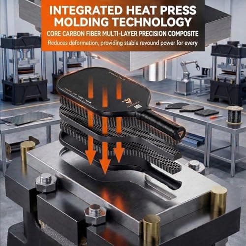 T700 Carbon Fiber Pickleball Paddles, Pickleball Set 16mm Pickle Ball Rackets with CMS Matte Surface Lightweight Honeycomb Core & Durable Edge Guard Protector Larger Sweet Spot - Thumbnail 2