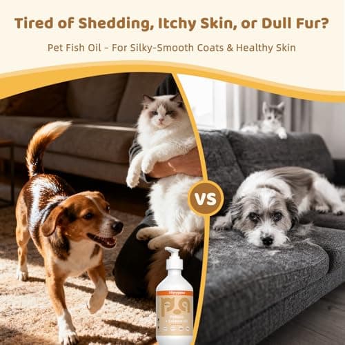 Hipypaw Fish Oil Omega 3 for Dogs - Salmon & Pollock Oil for Dogs and Cats - Defense Liquid Supplement for Skin, Coat Brain, Hip, Joint and Heart Health - Omega Oil for Pet(16OZ) - Thumbnail 5