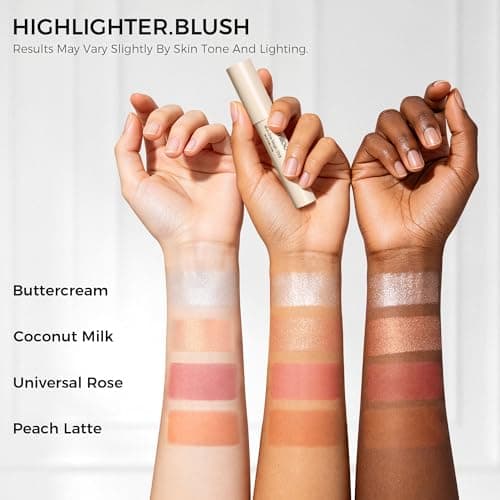 Exmiloo Multi-Use Cream Highlighter Stick for Face, Soft Champagne Glow - Thumbnail 6