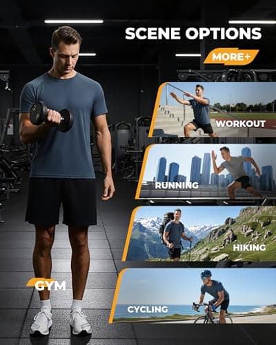 Barjneel 2 Pack Workout Shirts for Men - Black Casual Quick Dry Moisture Wicking Men's T-Shirts for Gym Running Athletic - Thumbnail 5