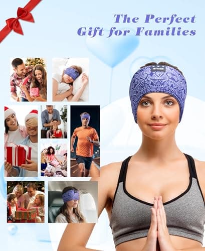 LOVE EYE Sleep Headphones Wireless Headband Headphones Bluetooth 5.4 for Side Sleeper Bluetooth Headband Earphones for Sports for tech Gadgets Gifts - Thumbnail 6