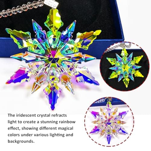 Annual Edition Christmas Ornaments 2026, Crystal Glass Snowflakes Ornaments - Thumbnail 3