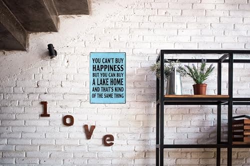 Carastora Vintage Lake Home Wall Sign – Metal Lake House Decor for Cabin, Porch, or Outdoor Retreat – Gift for Lake Lovers, 12x8 Inch - Thumbnail 4