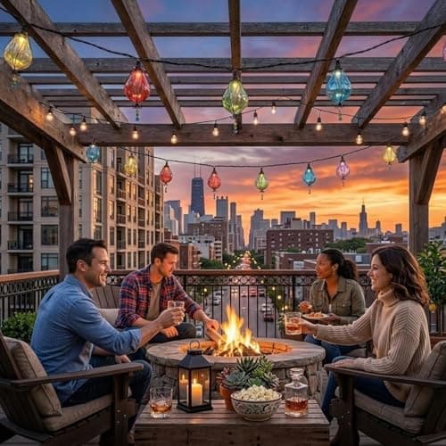 Vigdur Multicolor Outdoor String Lights with 10 Bulbs Connectable Waterproof, Indoor Outdoor Patio Light for Party Wedding Bedroom Cottagecore Decor - Thumbnail 4