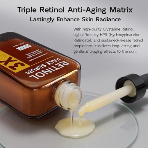 Retinol Serum for Face, Anti Aging & Anti Wrinkle B5 Resurfacing Retinol Serum with Niacinamide, Collagen & Hyaluronic Acid, Smooths Wrinkles & Fine Lines, Dark Spot Corrector, Brighten Dullness - Thumbnail 5