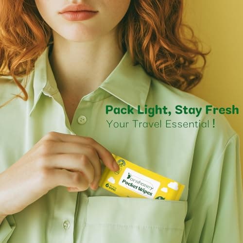 Dorahoney Unscented Travel Wet Wipes, 99% Purified Water Mini Wipes for Sensitive Skin, Hypoallergenic & Plastic-Free Pocket Wipes, 144 Count (24 Packs of 6) - Thumbnail 3