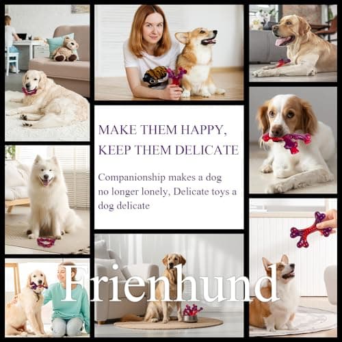 Frienhund 6-Pack Indestructible Dog Toys for Large Breed: Dog Toys for Aggressive Chewers, Nylon Dog Chew Bones for Large Dogs, Dog, Irresistible Beef Flavor - Thumbnail 5