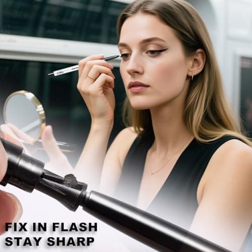 HECI BEAUTY Sharpenable Gel Eyeliner Pencil, Multi-Use Longwear Eyeliner Pencil, Ultra-Smooth Tip Eye Makeup with Up to 24HR Wear, Waterproof & Smudge-Proof -Black - Thumbnail 6