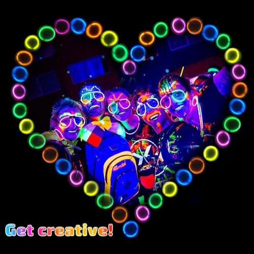 HONLYNE 100 Pack Glow Sticks Party Favors Bulk, 8" Glow in the Dark Party Supplies, Party Favors for Kids 8-12, Neon Glow Stick Bracelets & Necklaces for Raves, Halloween, Christmas, Birthdays - Thumbnail 6