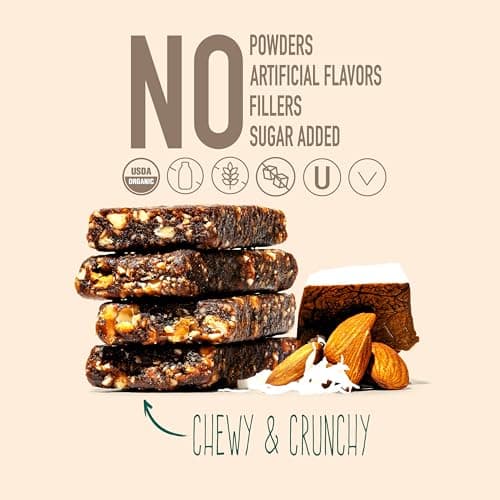 JONESBAR Organic Plant Based Protein Bars | 6 Flavor Variety Pack | Fruit & Nut Bar, Kosher, Gluten Free, Breakfast Bars, School Snacks, Vegan Snack & Healthy Snacks for Adults and Kids (12 Bars) - Thumbnail 5