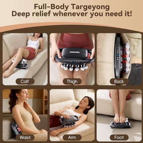 Cexovil 20-Head Massage Gun,2026 Upgrade Deep Tissue Percussion Massager with 3 Modes 30 Intensities, Quiet Muscle Tension Release Electric Massage Tools for Back, Shoulders, Legs - Thumbnail 5