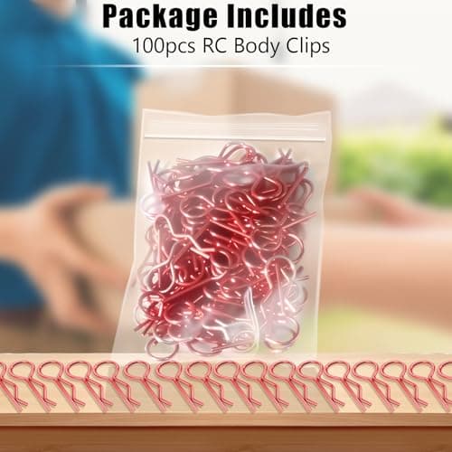 100pcs Universal RC Body Clips Pins - Compatible with Traxxas, Arrma, Redcat, Axial, HPI, HSP, Exceed, Himoto, Losi, RC4WD, Tamiya, Fits 1/8, 1/10, 1/12 Scale RC Cars, Trucks, Crawlers, Buggies - Thumbnail 5