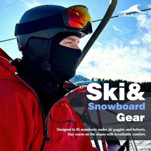 Achiou Ski Mask Balaclava Shiesty, Motorcycle Summer Ice Silk Thin Breathable UV Protection for Men Women - Thumbnail 3