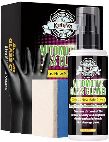Kingvo Car Glass Cleaner Spray, Windshield Washer Fluid,Car Window Cleaner Auto Detailing Supplies Shower Door Water Spot Remover Washing Kit,100g