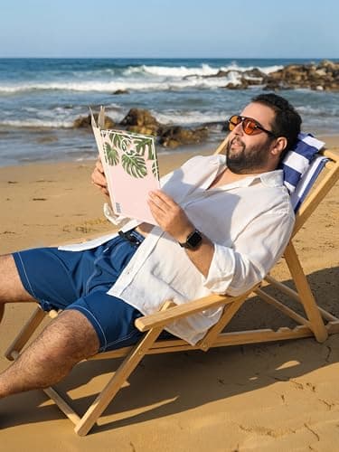 Arcweg Mens Big and Tall Swim Trunks 9" Quick Dry Swim Shorts with Compression Brief Liner Cargo Pocket Bathing Suits Borard Shorts for Men Pluse Size XL-6XL Navy Blue - Thumbnail 6