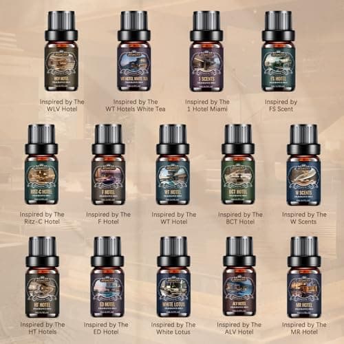 Hotel Diffuser Oils Set - 14Pcs Luxury Fragrance Oil Blend Hotel Scent Essential Oils Set for Diffuser, Soap & Candle Making - Thumbnail 3