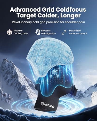 Tolaccea Shoulder Ice Pack Brace with Integrated Triple-Layer Coldfocus Gel, Shoulder Compression Frozen Sleeve with 40-Min Cold & Hot Therapy for Rotator Cuff, Tendonitis, Surgery Recovery - Thumbnail 3