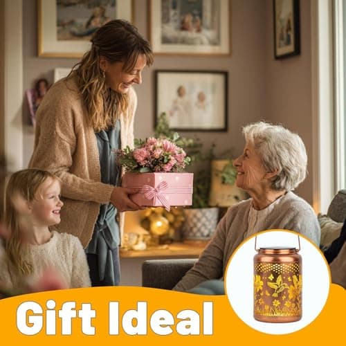 Solar Lanterns Outdoor Waterproof Hummingbird, KagoLing Birthday Gifts for Women Mom Grandma, Garden Decor Hanging Solar Lights Outdoor Metal Lantern Decoration Outside for Yard, Patio, Backyard - Thumbnail 3