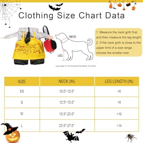 NACOCO Halloween Dog Chainsaw Costume - Pet Cosplay Clothes Cat Special Outfit Apparel Adjustable Puppy Party for Small Medium and Large Dogs(Yellow Chainsaw, L) - Thumbnail 5