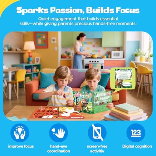 CutteeyFyry 4PCS Paint by Number Sticker Book Travel Activities Toys for Girls Boys Kids Ages 4-10 Road Trip & Airplane & Long Car Rides, Birthday Present, Preschool Classroom Party Gifts - Thumbnail 2