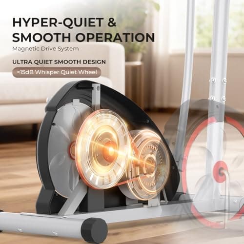 ANCHEER Elliptical Exercise Machine, Elliptical Machine for Home, Hyper-Quiet Smooth Magnetic Driving System, Elliptical Trainer with 15.5"-20" Stride, 350LBS Capacity with Multiple Resistance Levels - Thumbnail 2