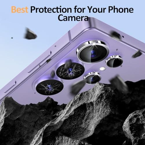 Fotbor 2+1 Pack for Samsung Galaxy S26 Ultra Screen Protector with Camera Lens Protector, 0.1s Fingerprint Unlocking, Shock - Absorbing Pro Series Tempered Glass, [Precision - Align] Quickfit - Thumbnail 5